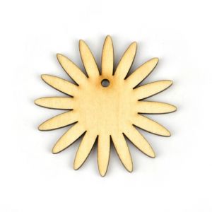 Dřevěný výřez květ, 6 cm