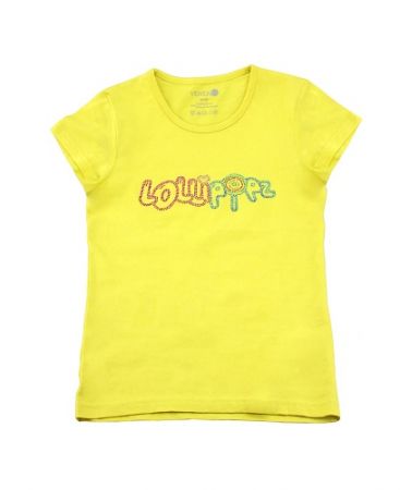 Tričko Lollipopz s kamínkovou aplikací žluté, velikost 152 cm
