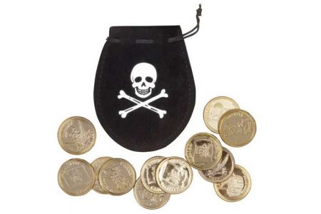 Pirátský měšec s mincemi