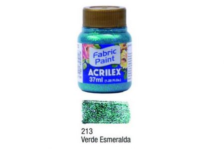 Barva na textil Glitter 37ml 213 Emerald Blue
