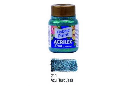 Barva na textil Glitter 37ml 211 Turquoise Blue