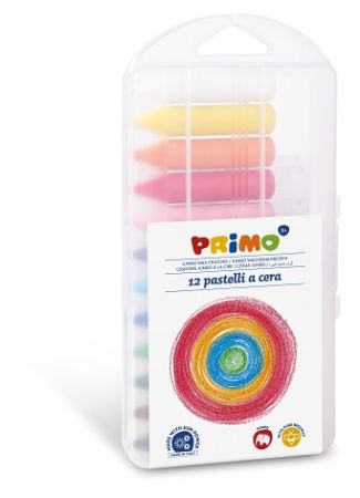 Voskové pastelky PRIMO JUMBO, O13,5 x 65mm, 12ks, blistr
