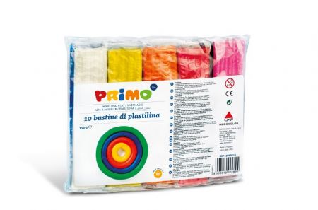 Plastelína PRIMO, 10 barev x 55g