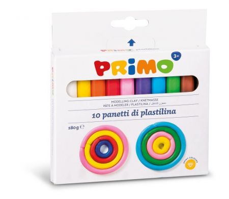 Plastelína PRIMO, 10 x 18g, mix barev