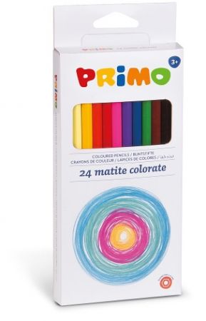 Pastelky barevné PRIMO, tuha 2,9mm, 24ks, blistr