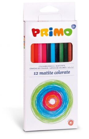 Pastelky barevné PRIMO, tuha 2,9mm, 12ks, blistr