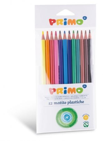 Pastelky plastové PRIMO, 12ks, blistr
