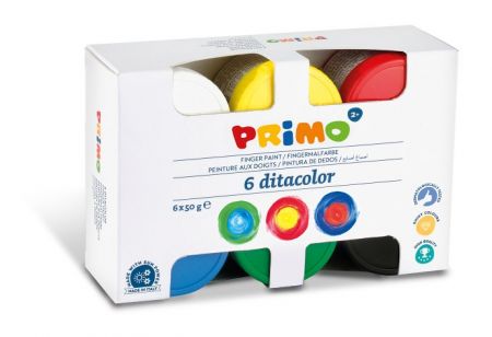 Prstové barvy PRIMO, 6 x 50g