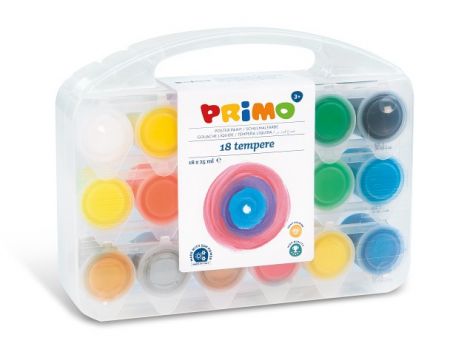 Temperové barvy PRIMO, dárková sada 18 x 25ml, PP box