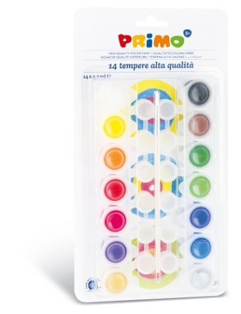 Temperové barvy PRIMO, 14 x 4,5ml, blistr