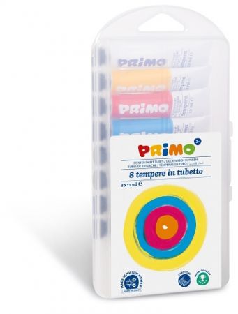 Temperové barvy PRIMO, 8 x 12ml, blistr