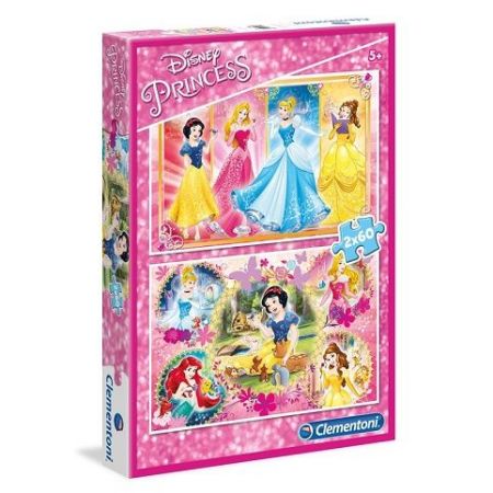 Puzzle 2x60 dílků Princezny