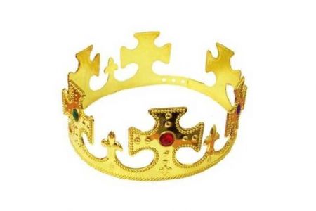Koruna královská zlatá - hranatá,nastavitelná