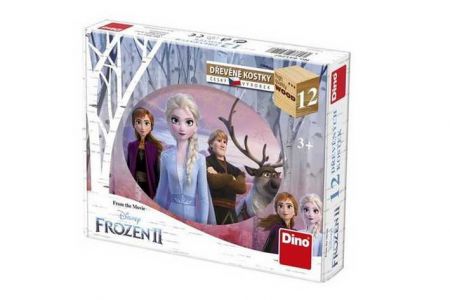 Dřevěné kostky 12 ks Frozen II