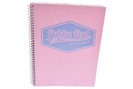Pukka Pad spirálový blok Pastel A4 papír 80 g,100 listů růžový