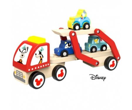 Derrson Disney Dřevěný Goofyho tahač s autíčky