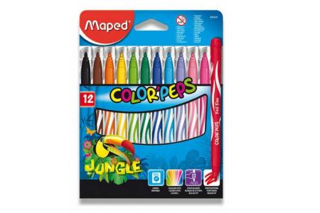 Dětské fixy Maped Color&sbquo;Peps Jungle 12 barev