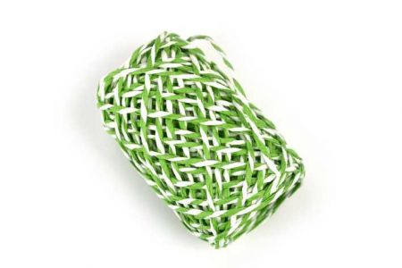 Provázek papírový zeleno-bílý 10m