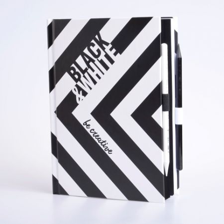 Black and white - A5 - kreativní notes - zebra / BE001-1 / Baloušek tisk