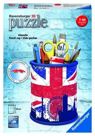 Puzzle 3D Stojan na tužky Union Jack 54 dílků