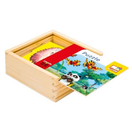 Dřevěné puzzle Krtek a Panda 16 dílků