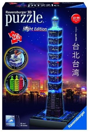 Puzzle 3D Taipei (Noční edice) 216 dílků