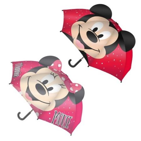 Dětský 3D manuální deštník Mickey/Minnie