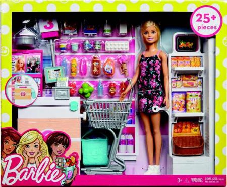 Barbie supermarket herní set
