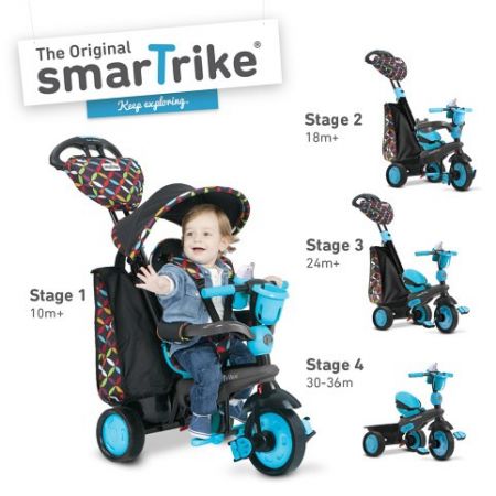 Tříkolka Smart Trike 4 v 1 Boutique modrá