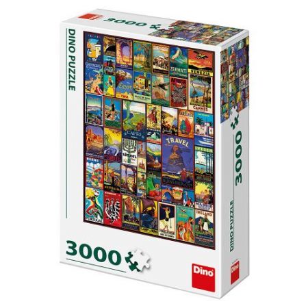 Puzzle 3000 dílků: Plakáty z cest