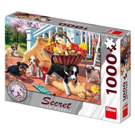 Puzzle 1000 dílků: Štěňata secret collection