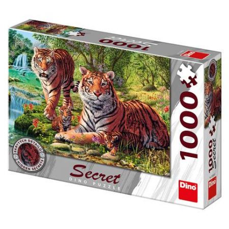 Puzzle 1000 dílků: Tygři secret collection