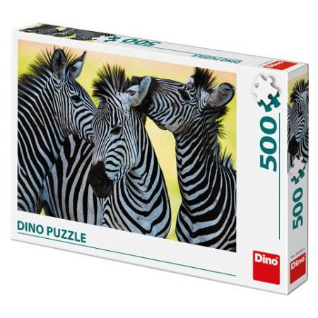 Puzzle 500 dílků: Tři zebry