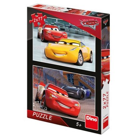 Puzzle 2x77 dílků: Cars 3: Závodníci