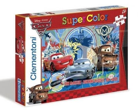 Puzzle Supercolor Auta 2 2x20 dílků