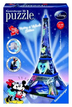 Puzzle Mickey&amp;Minnie Eiffelova věž 216 dílků