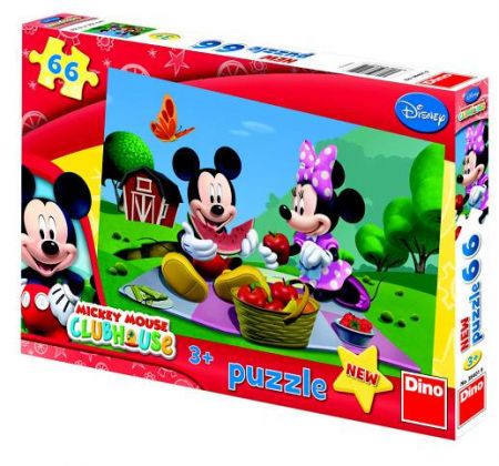 Puzzle 66 dílků Mickey Mouse na parníku