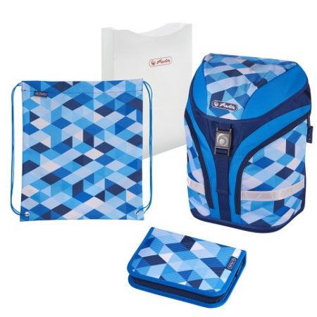 Školní batoh motion Modré kostky-vybavený - batoh školní (Herlitz)