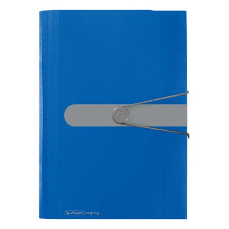 Spisové desky A4, 12dílný organizér, PP, modré (Herlitz)