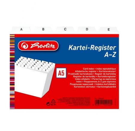 Registr A5 do kartotéky A-Z, bílý (Herlitz)