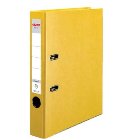 Pořadač PP A4/5cm pákový, žlutý, Q.file (Herlitz)