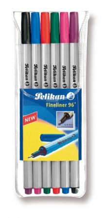 Fineliner 96 Pelikan 0,4mm, 6 barev (Herlitz)