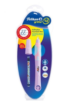 Bombičkové pero pro praváky Griffix 4- fialové/ na blistru (Herlitz)