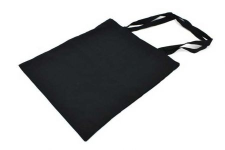 Bavlněná taška s dlouhými uchy, černá, 42 x 38 cm