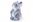 Plyšový zajíc šedý sedící 23cm