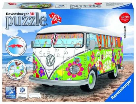Puzzle 3D VW Autobus T1 Hippie 162 dílků
