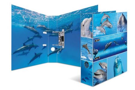 Pákový pořadač A4 7cm motiv Animals-Delfíni