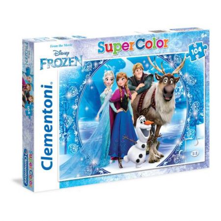 Puzzle Supercolor 104 dílků Ledové Království