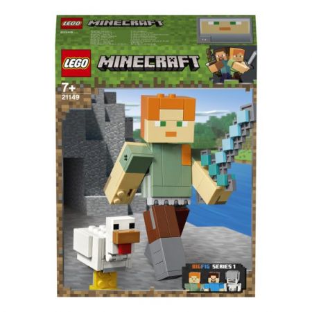 Lego Minecraft 21149 Minecraft velká figurka: Alex s kuřetem