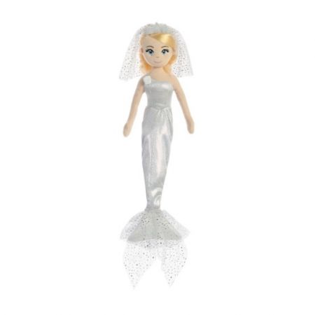 Látková Mořská panna Třpytivá nevěsta 46 cm